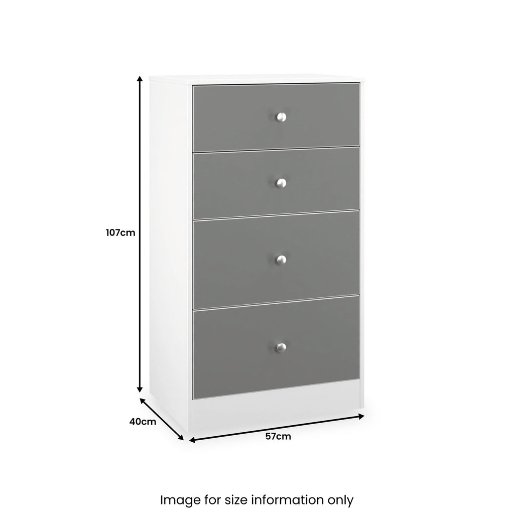 Commode Bennet à 4 tiroirs, profondeur moyenne