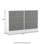 Commode mi-mollet Bennet à 6 tiroirs