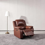 Fauteuil inclinable électrique en cuir Selma