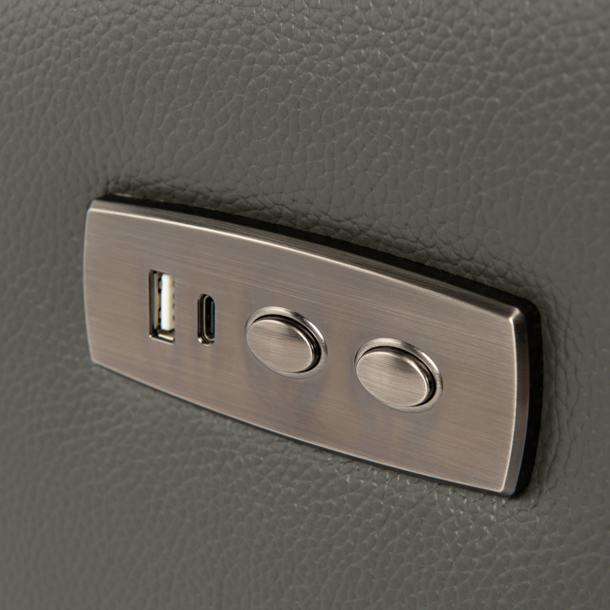 Fauteuil inclinable électrique en cuir Selma