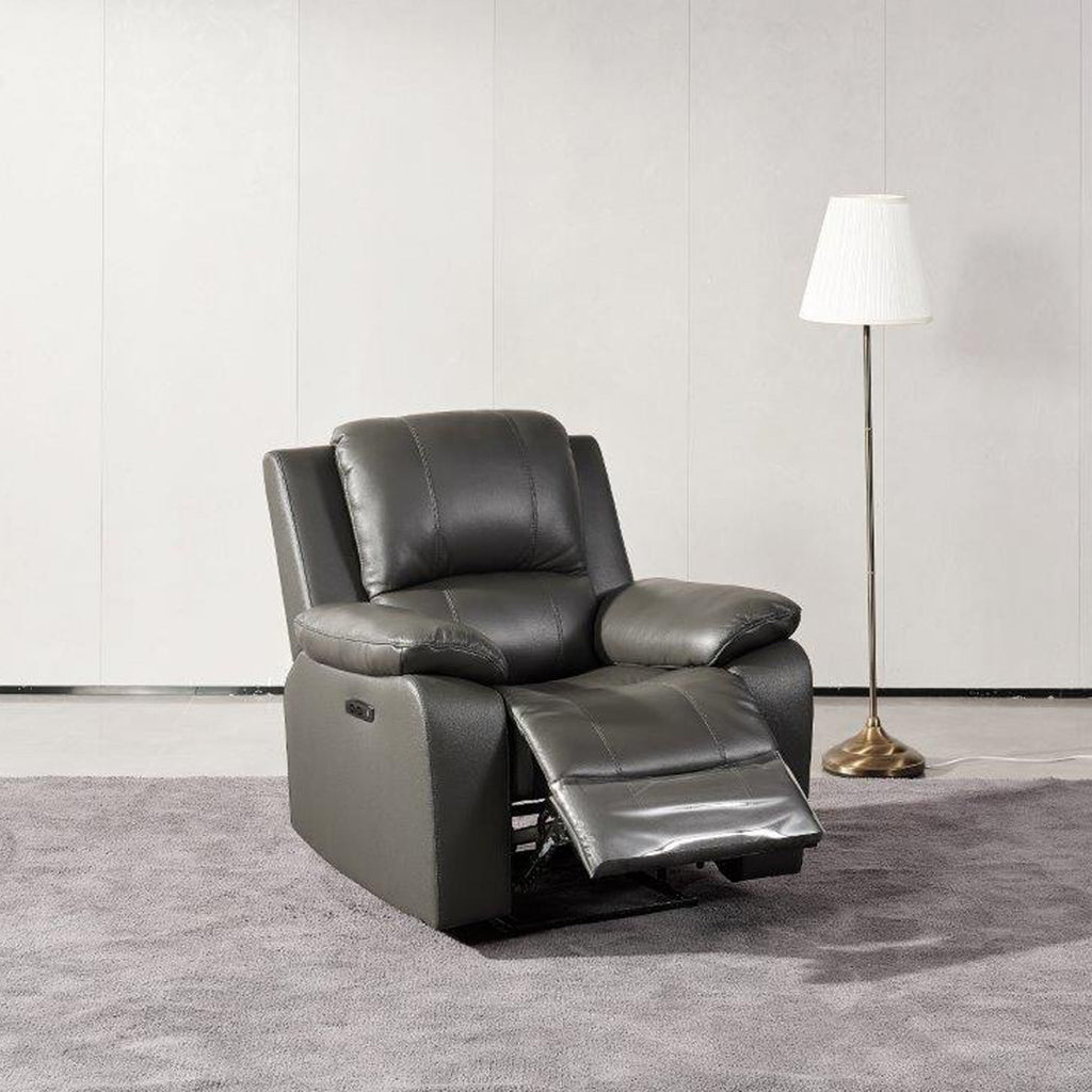 Fauteuil inclinable électrique en cuir Selma