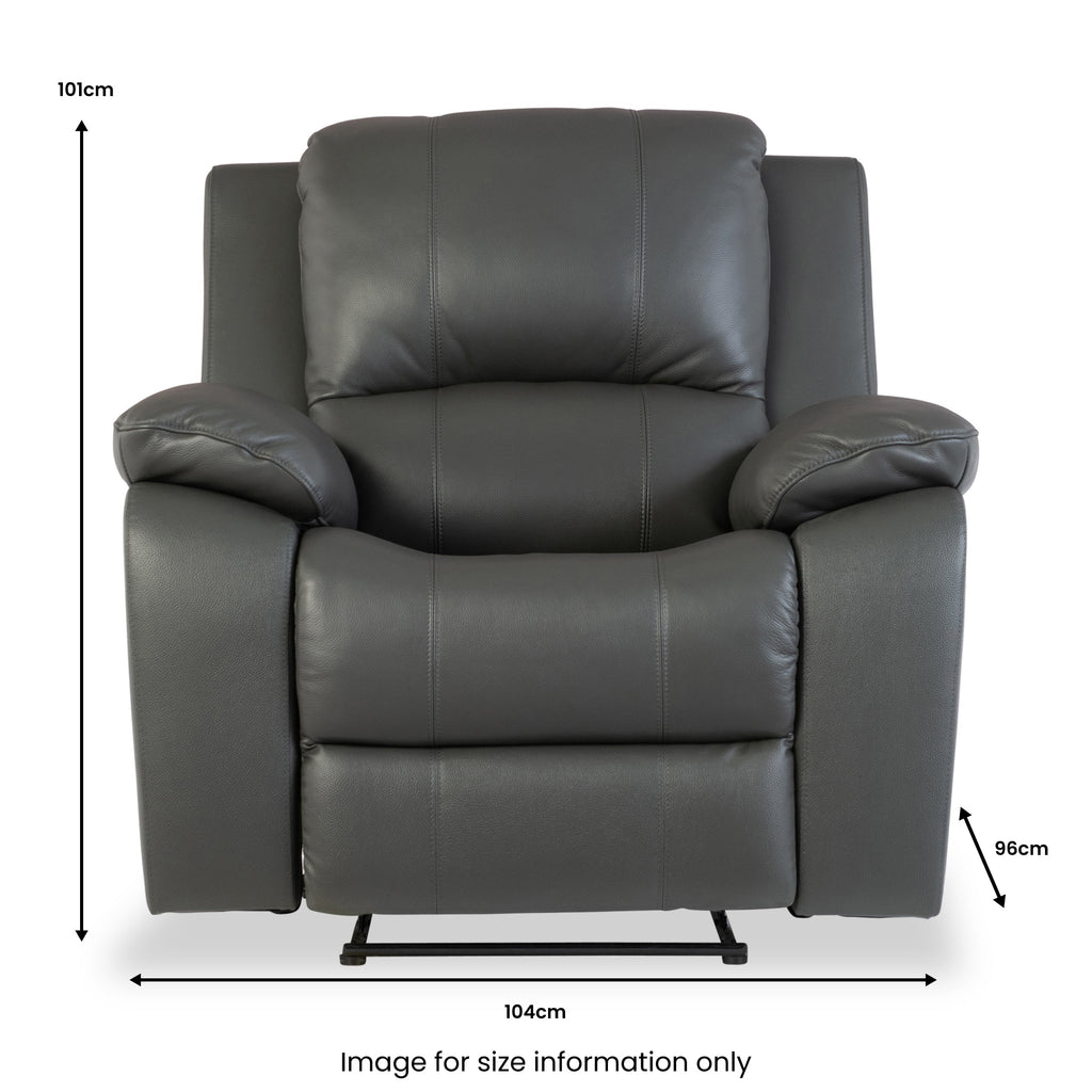 Fauteuil inclinable électrique en cuir Selma