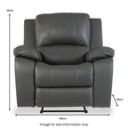 Fauteuil inclinable électrique en cuir Selma