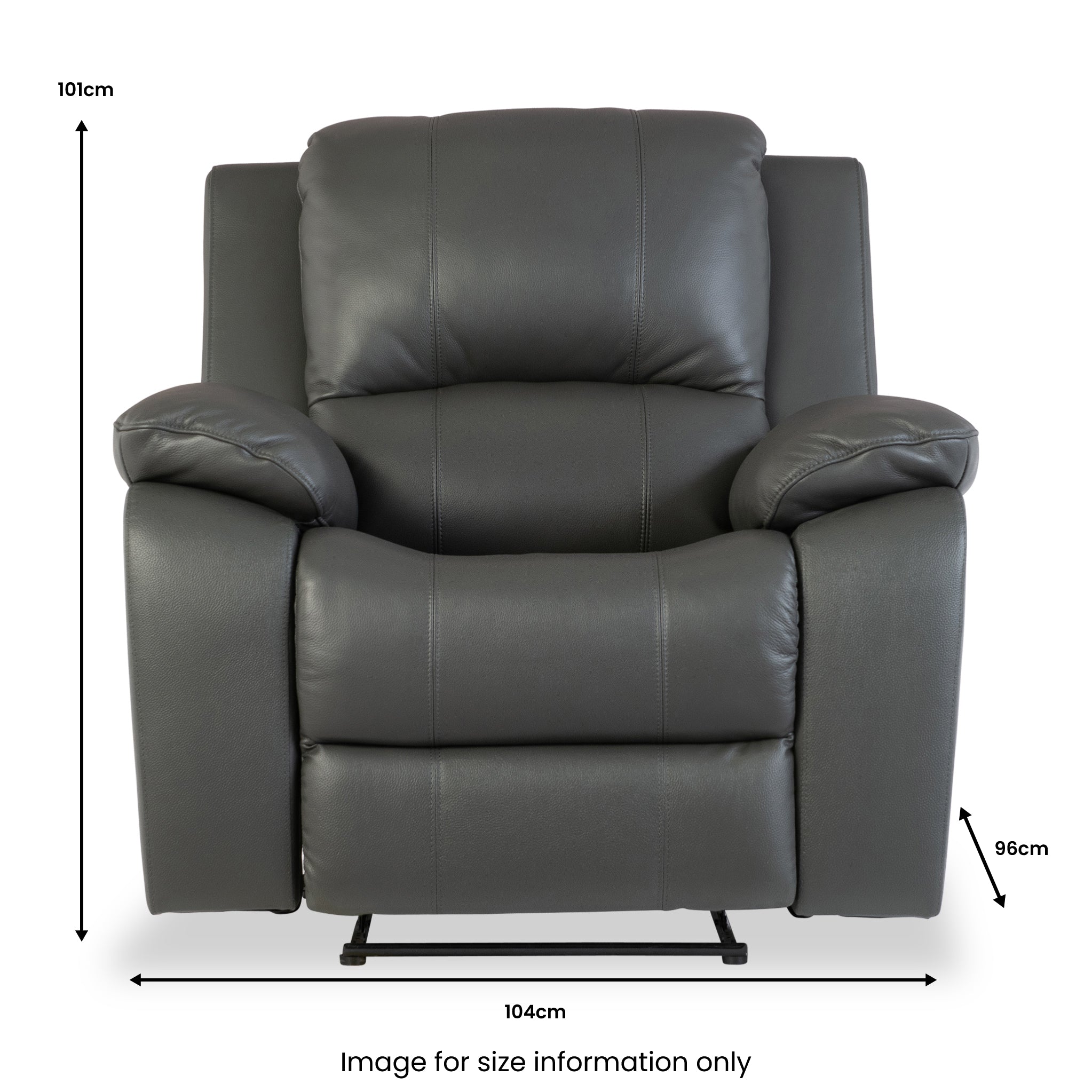 Fauteuil inclinable électrique en cuir Selma