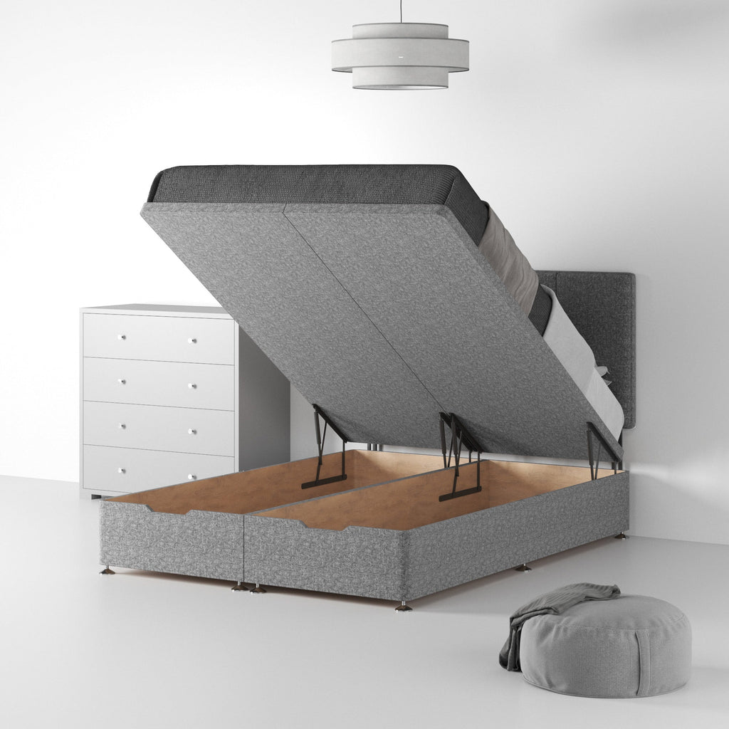 Lit divan et tête de lit en lin Farrow Piano