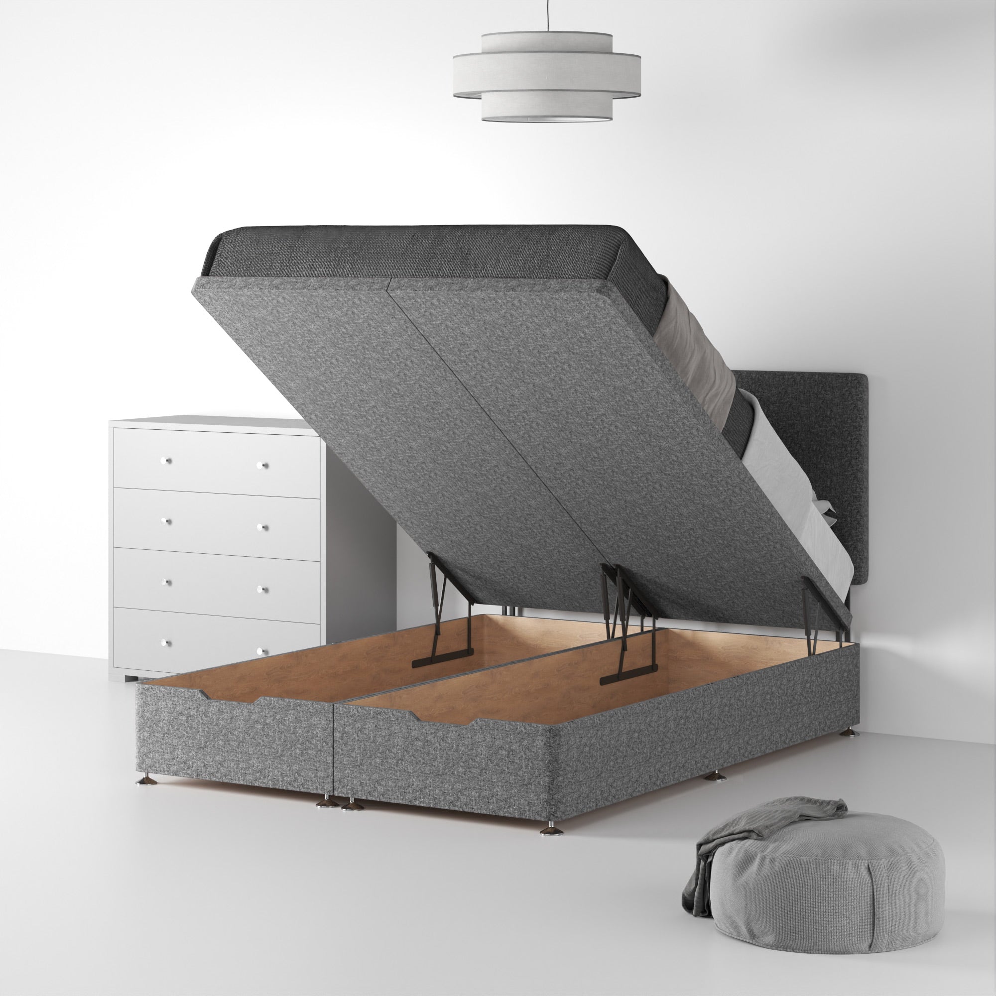 Lit divan et tête de lit Farrow Standard Linen