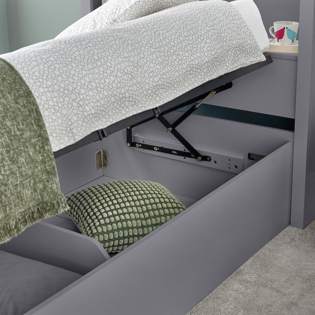 Cadre de lit coffre ottoman en bois Cooper