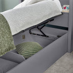 Cadre de lit coffre ottoman en bois Cooper