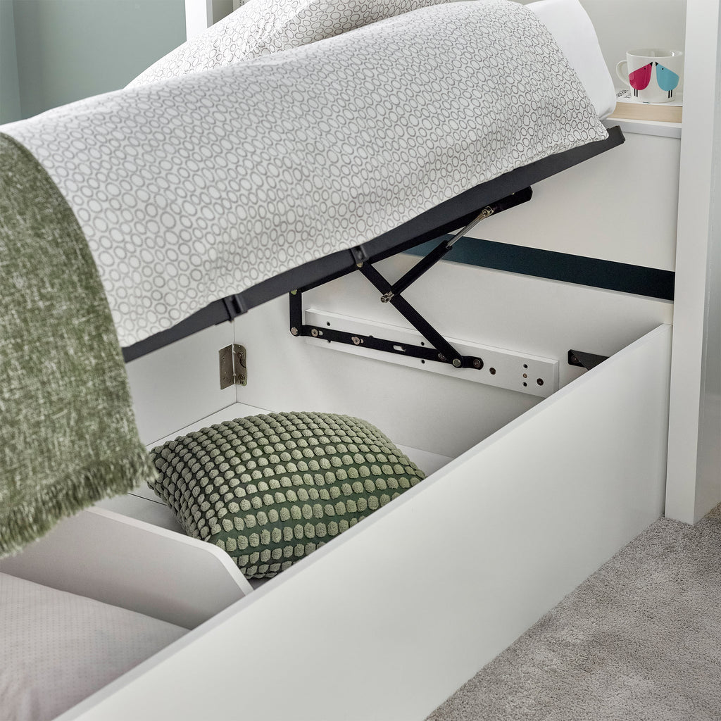 Cadre de lit coffre ottoman en bois Cooper