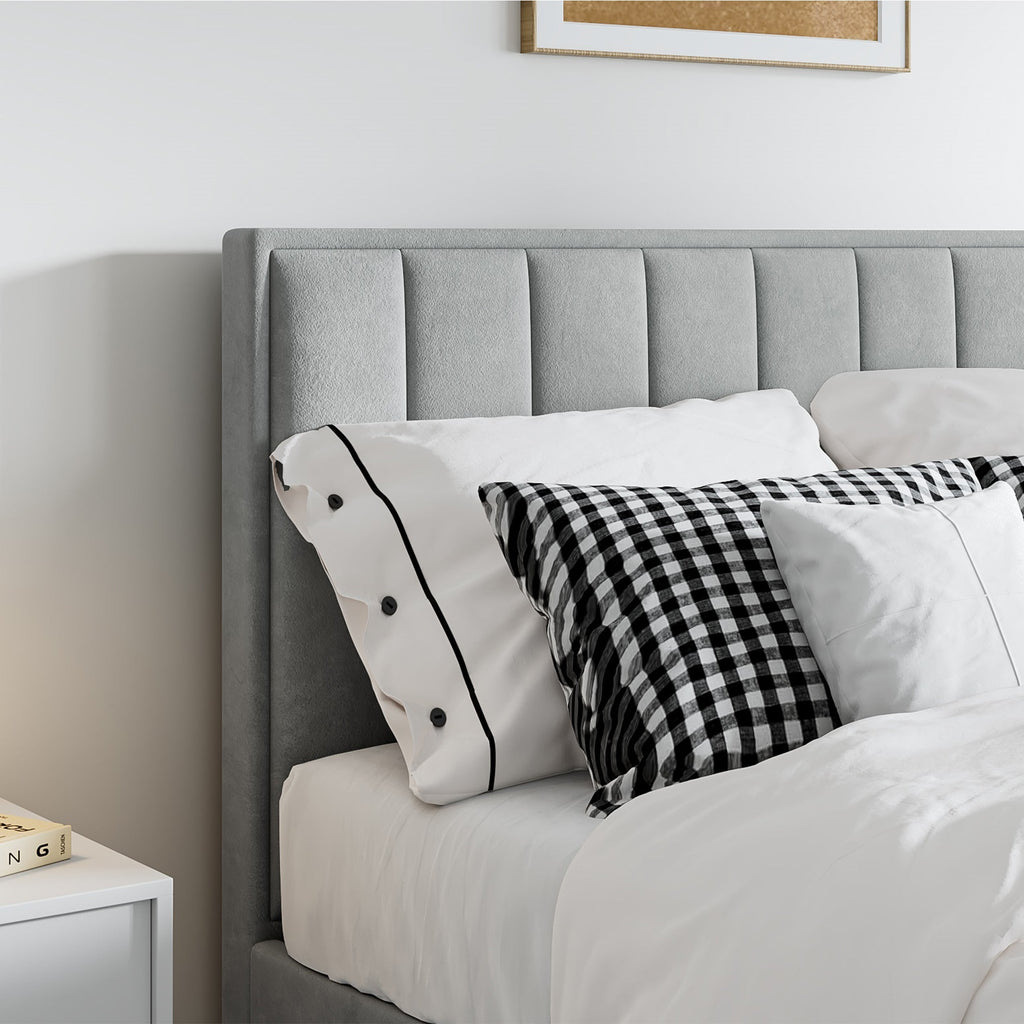 Lit coffre ottoman en velours Marilyn