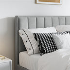 Lit coffre ottoman en velours Marilyn