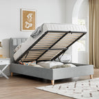 Lit coffre ottoman en velours Marilyn