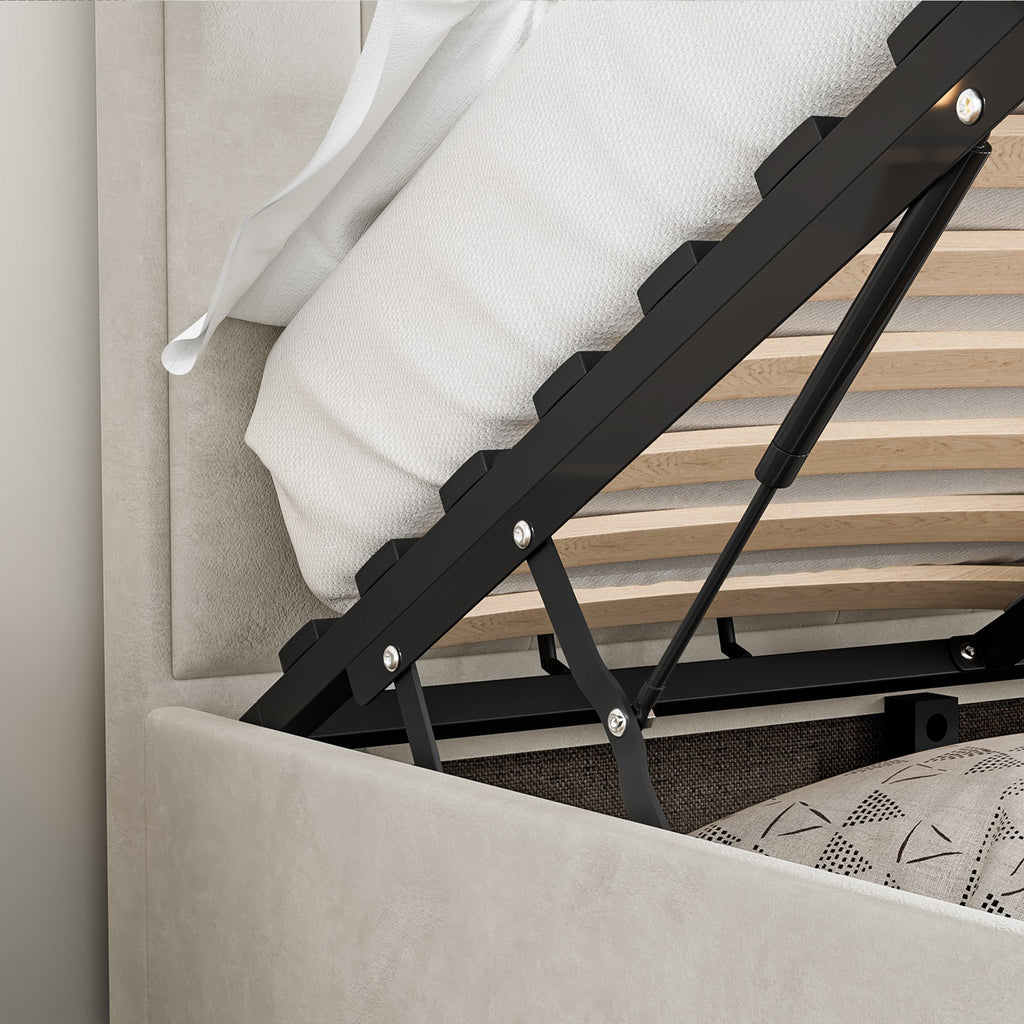 Lit coffre ottoman en velours Marilyn