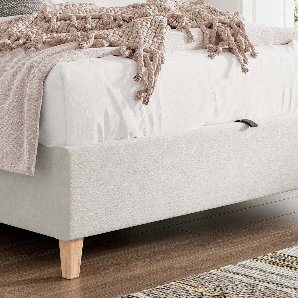 Lit coffre ottoman en velours Marilyn