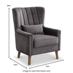 Fauteuil Lucille en velours