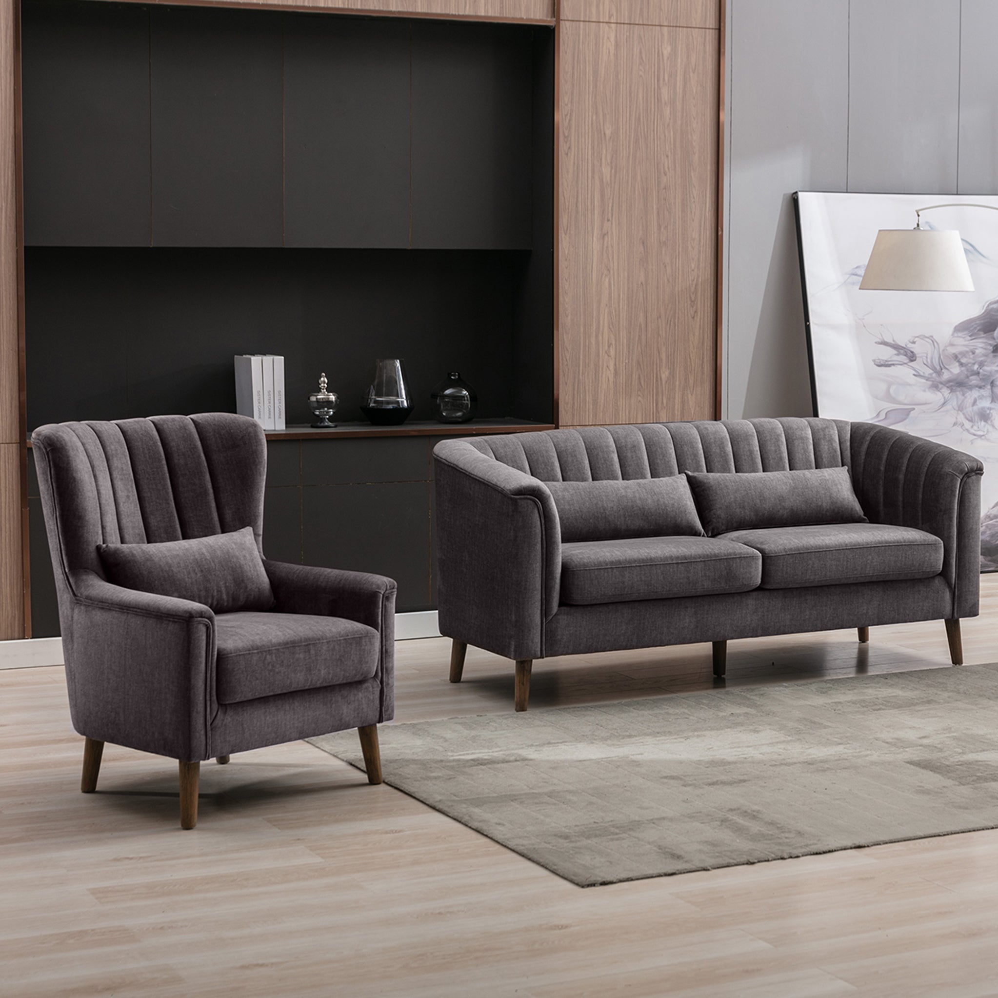 Fauteuil Lucille en velours