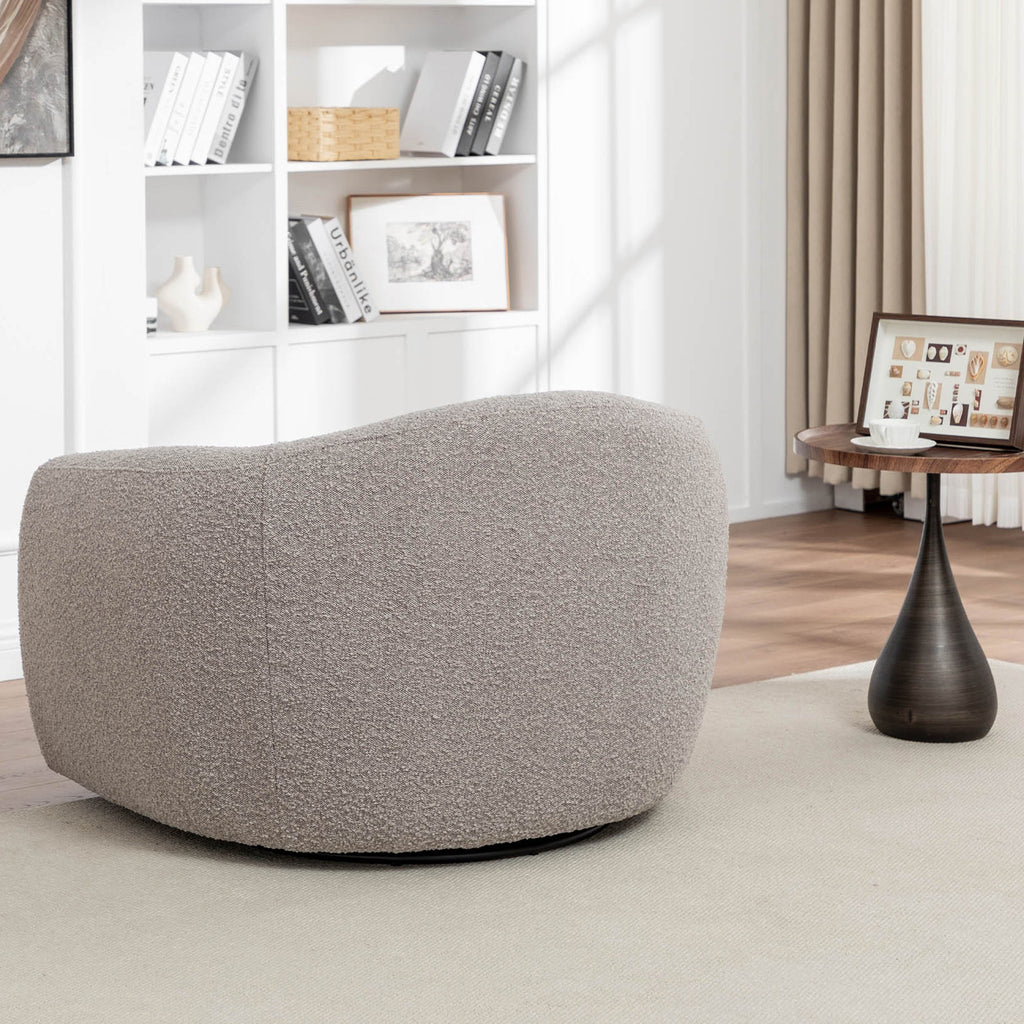 Fauteuil pivotant incurvé en boucle douce Sudsy