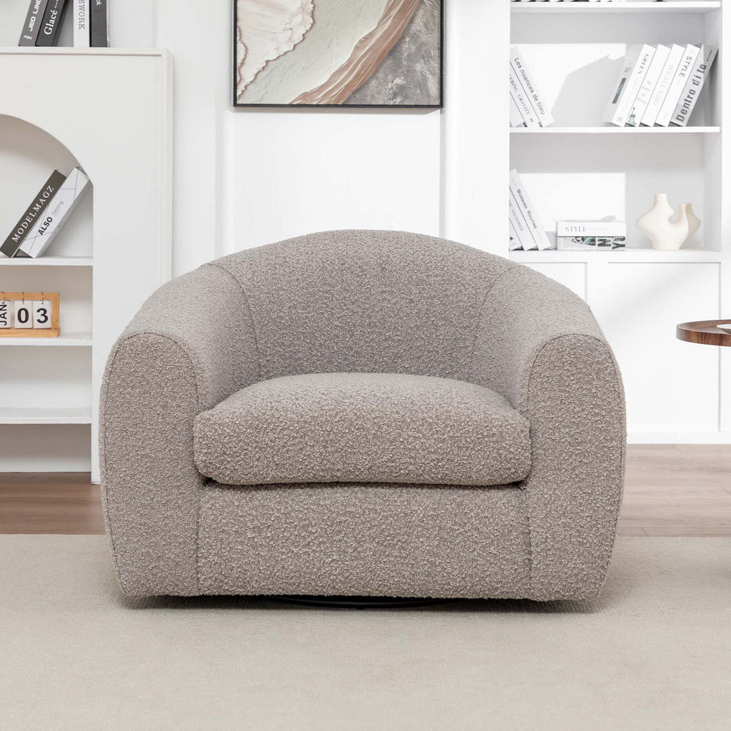 Fauteuil pivotant incurvé en boucle douce Sudsy