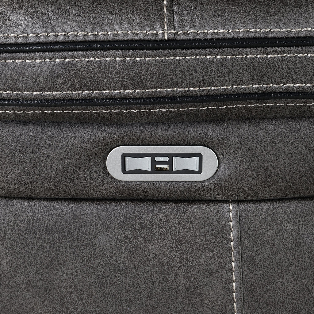 Fauteuil inclinable électrique Micah en similicuir