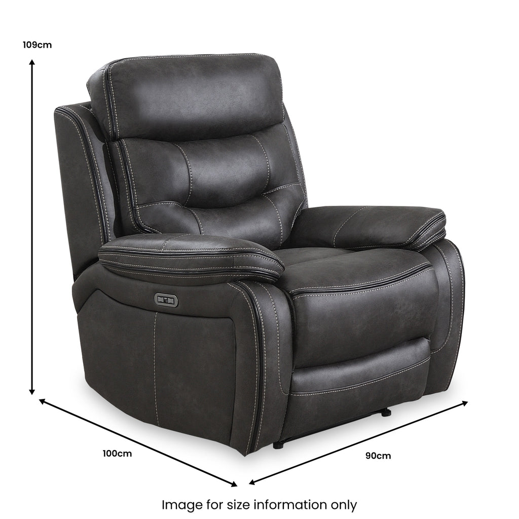 Fauteuil inclinable électrique Micah en similicuir