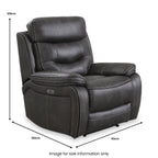 Fauteuil inclinable électrique Micah en similicuir