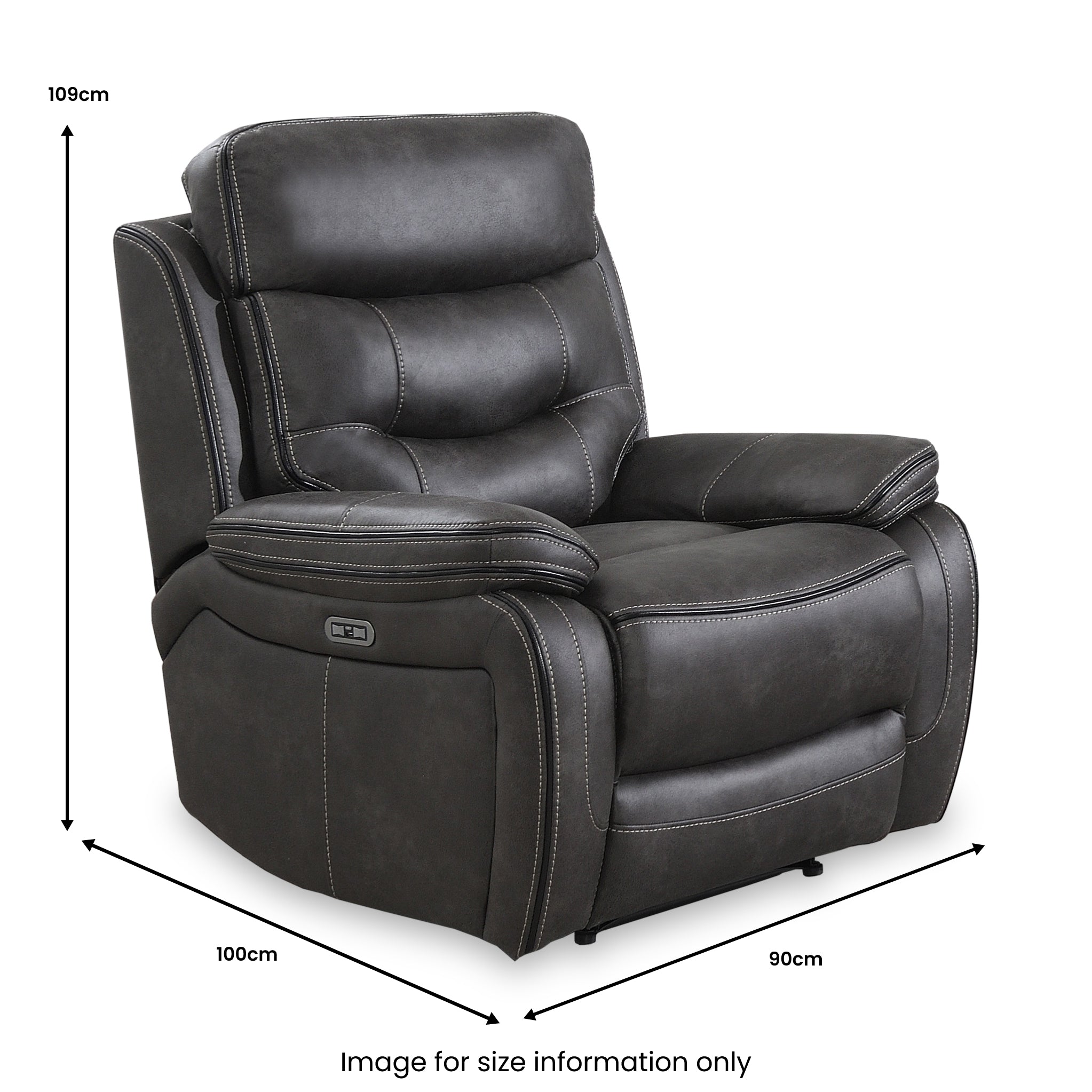 Fauteuil inclinable électrique Micah en similicuir