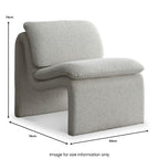 Fauteuil d'appoint Celeste Sleek aux courbes élégantes