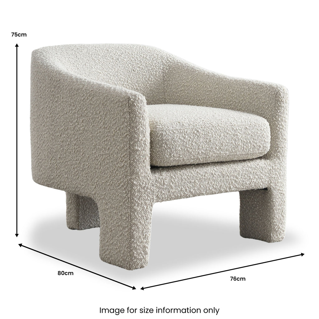 Fauteuil d'appoint courbé Boucle Bronte