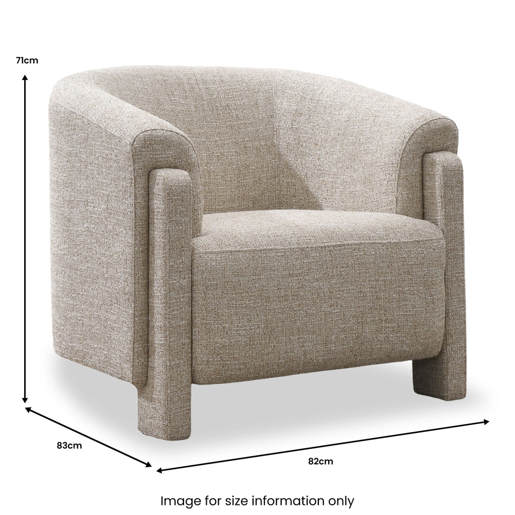 Fauteuil d'appoint incurvé Callistro