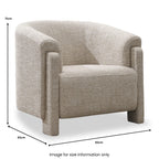 Fauteuil d'appoint incurvé Callistro