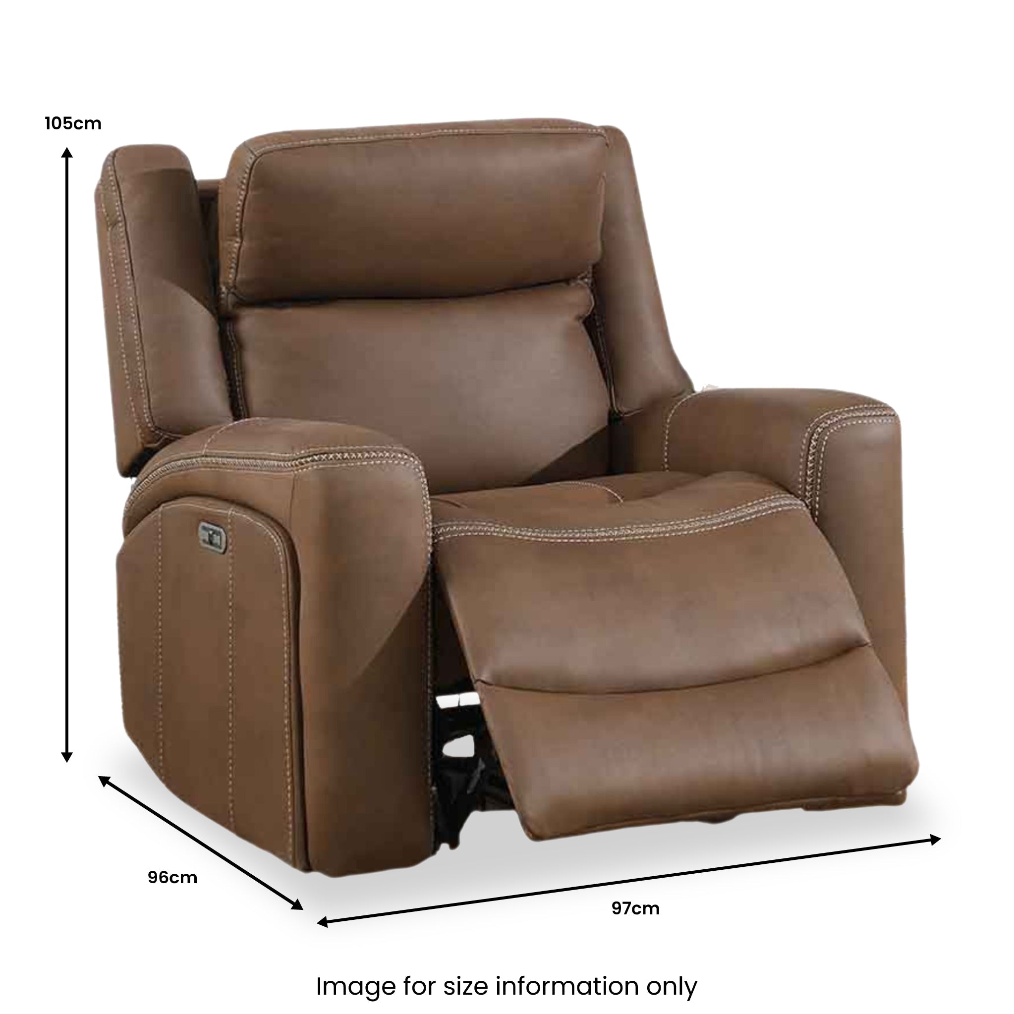 Fauteuil inclinable électrique Lambeth en similicuir