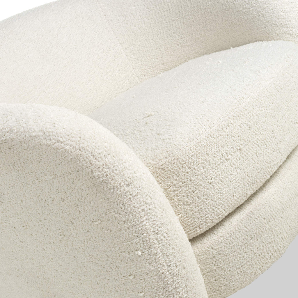 Fauteuil baquet Kendry blanc bouclé