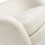 Fauteuil baquet Kendry blanc bouclé