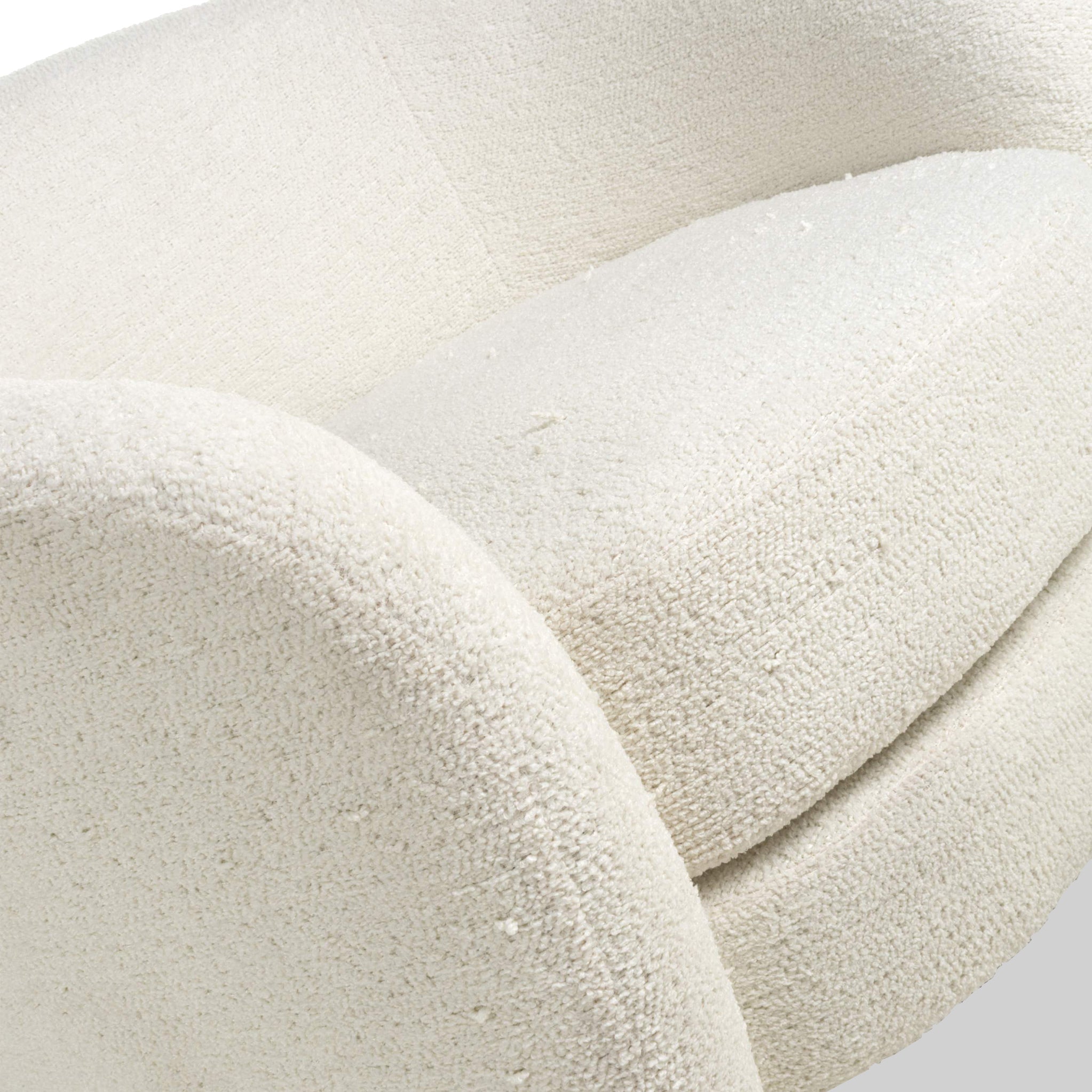 Fauteuil baquet Kendry blanc bouclé
