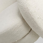 Fauteuil baquet Kendry blanc bouclé