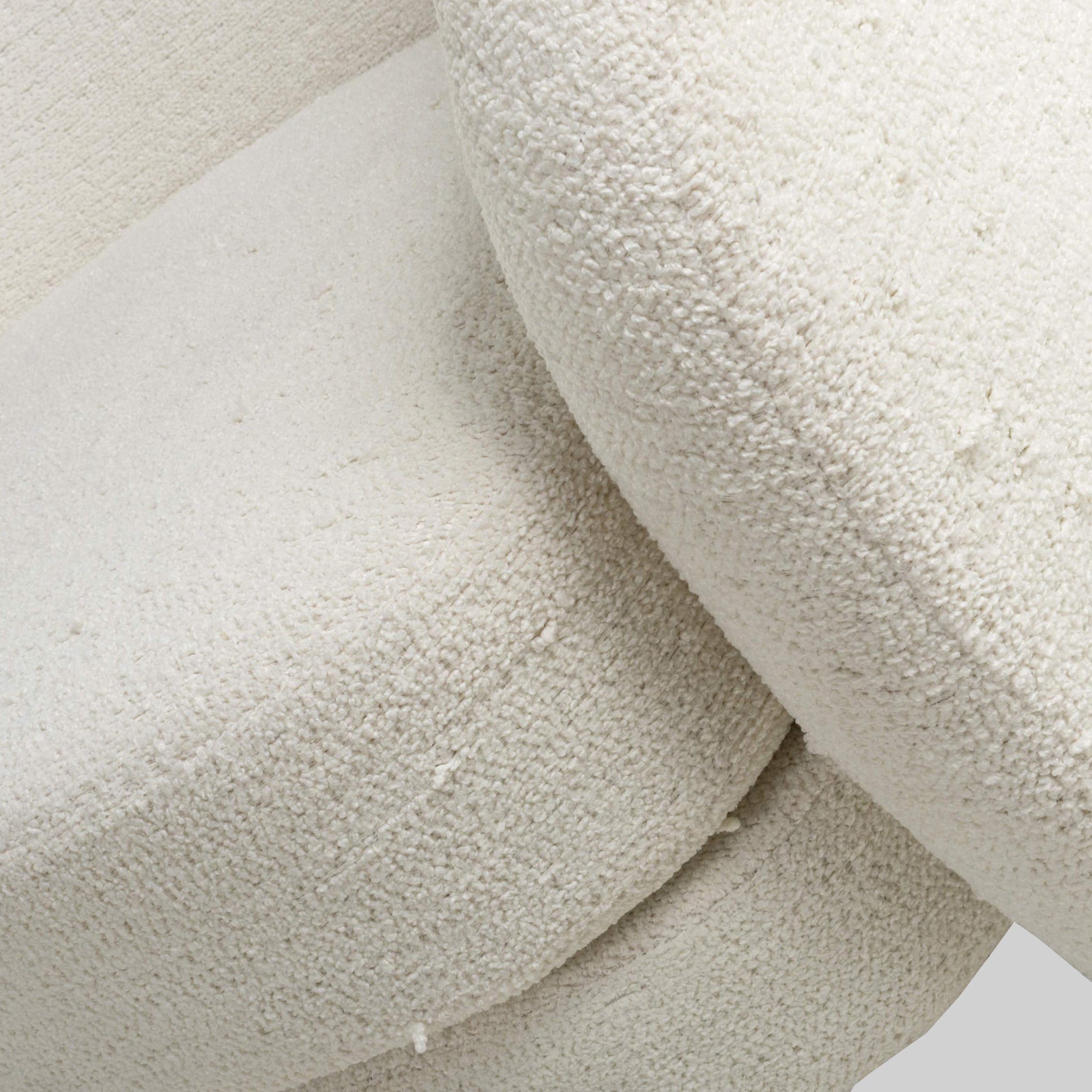 Fauteuil baquet Kendry blanc bouclé