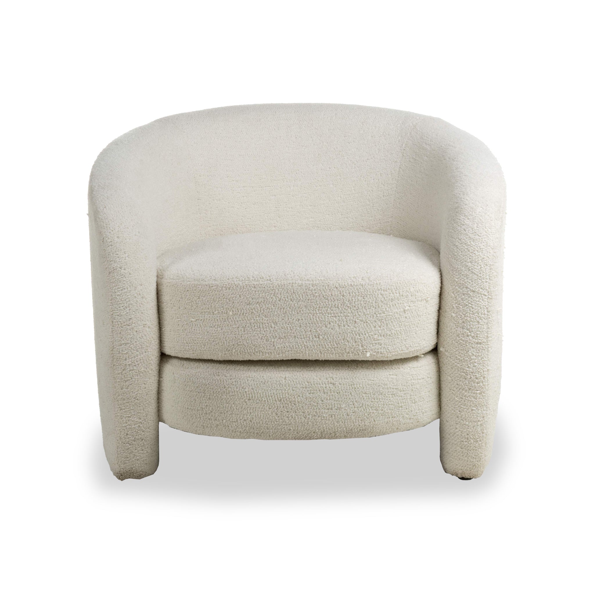 Fauteuil baquet Kendry blanc bouclé