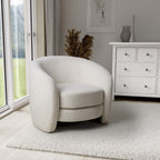 Fauteuil baquet Kendry blanc bouclé