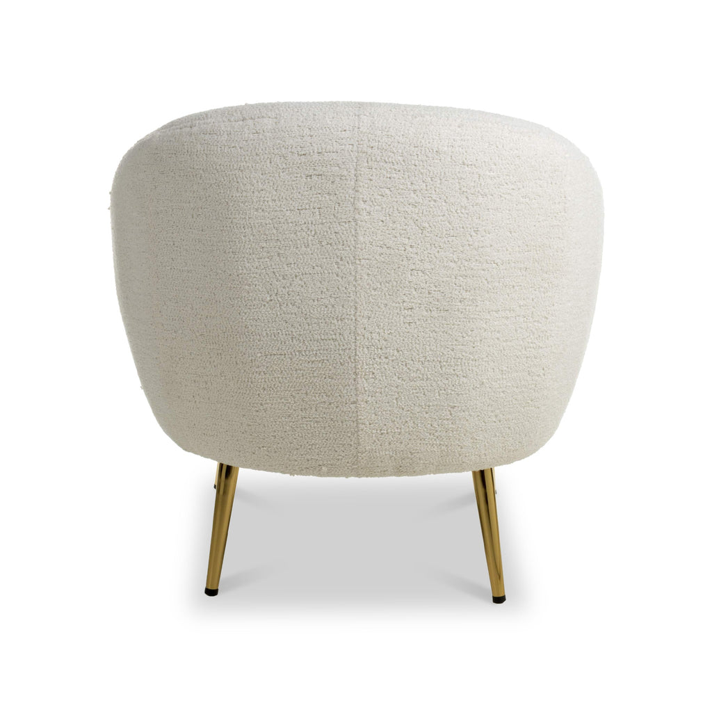 Fauteuil baignoire Elska White Boucle