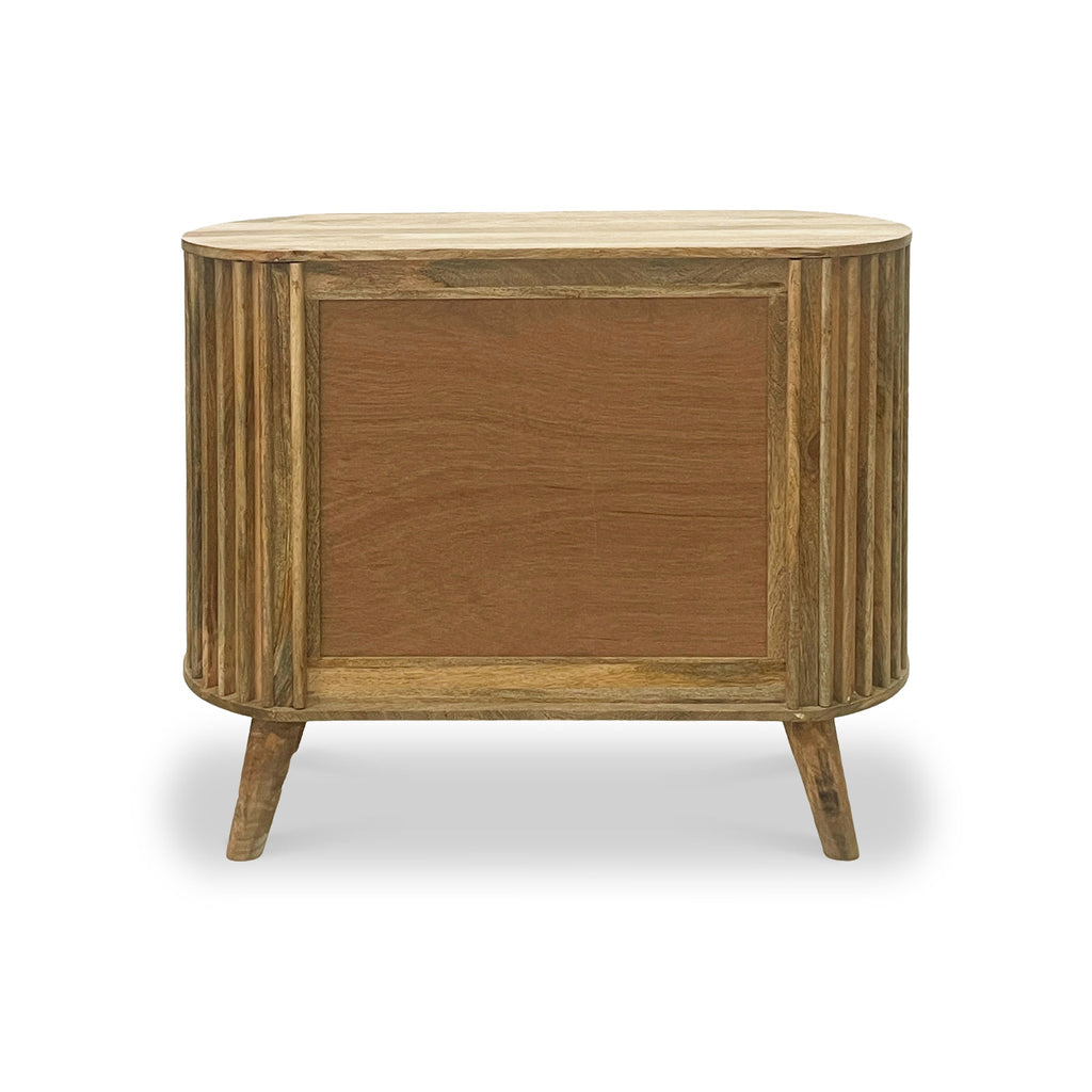 Buffet Leo à 2 portes en bois de manguier à lattes