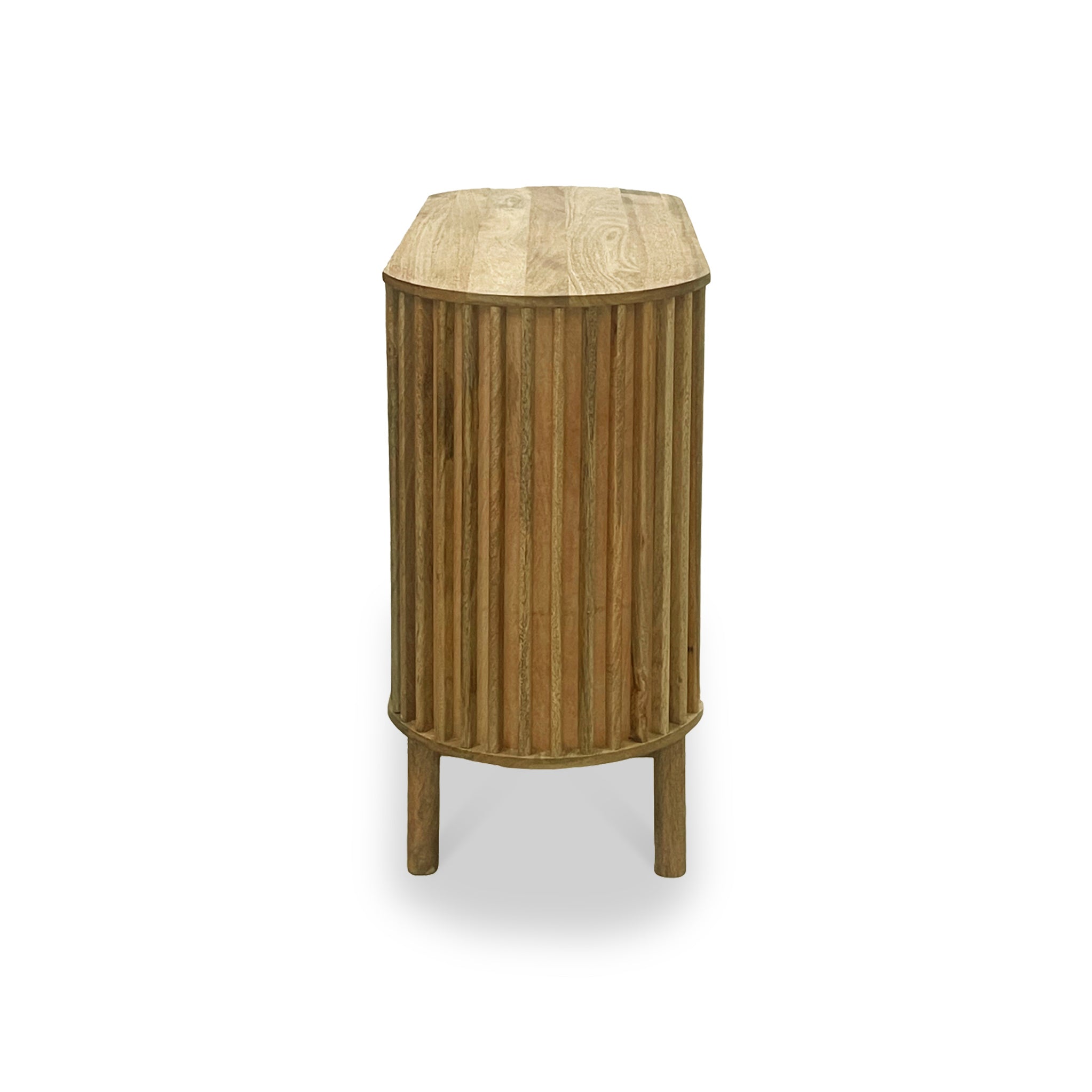 Buffet Leo à 2 portes en bois de manguier à lattes