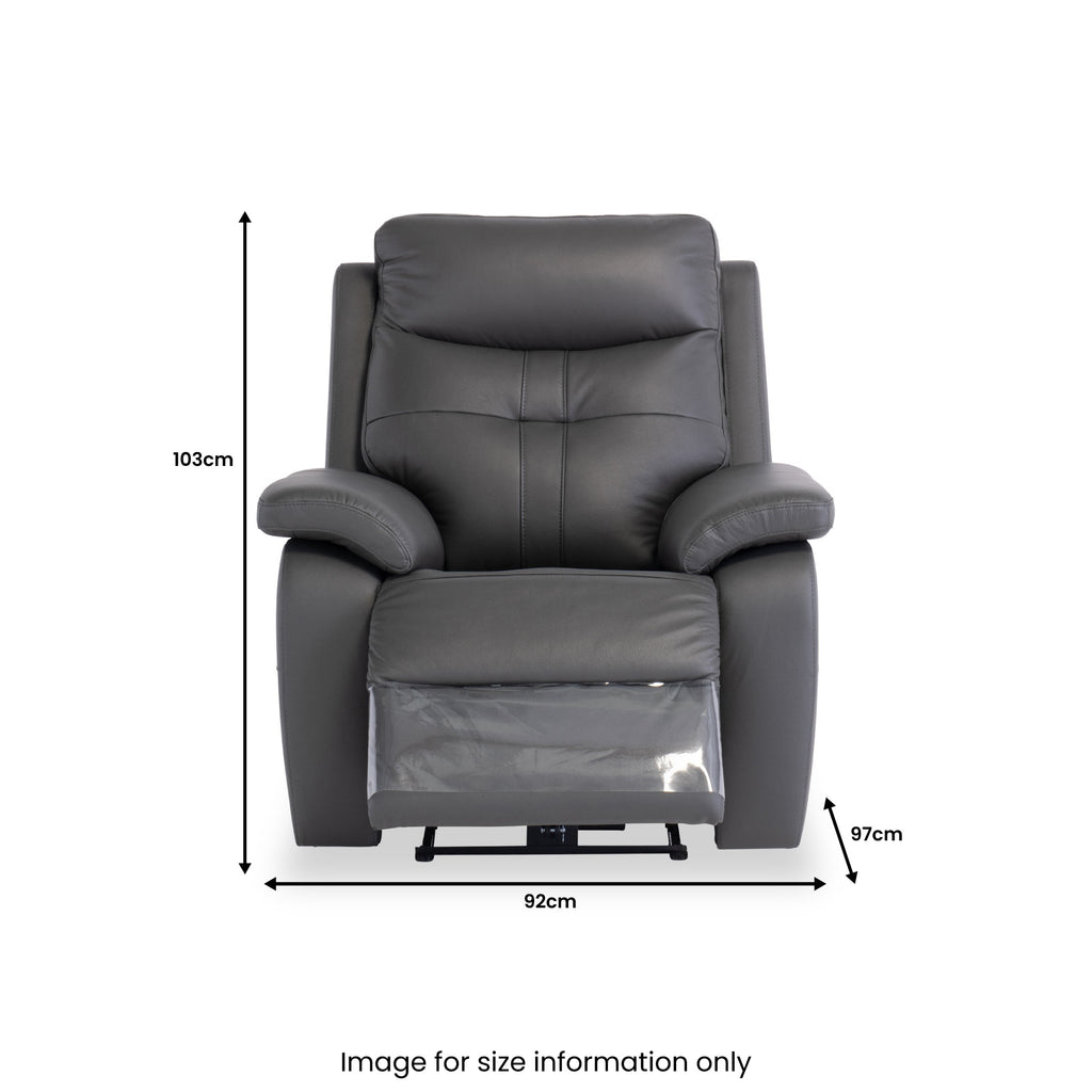 Fauteuil inclinable électrique en cuir Talbot