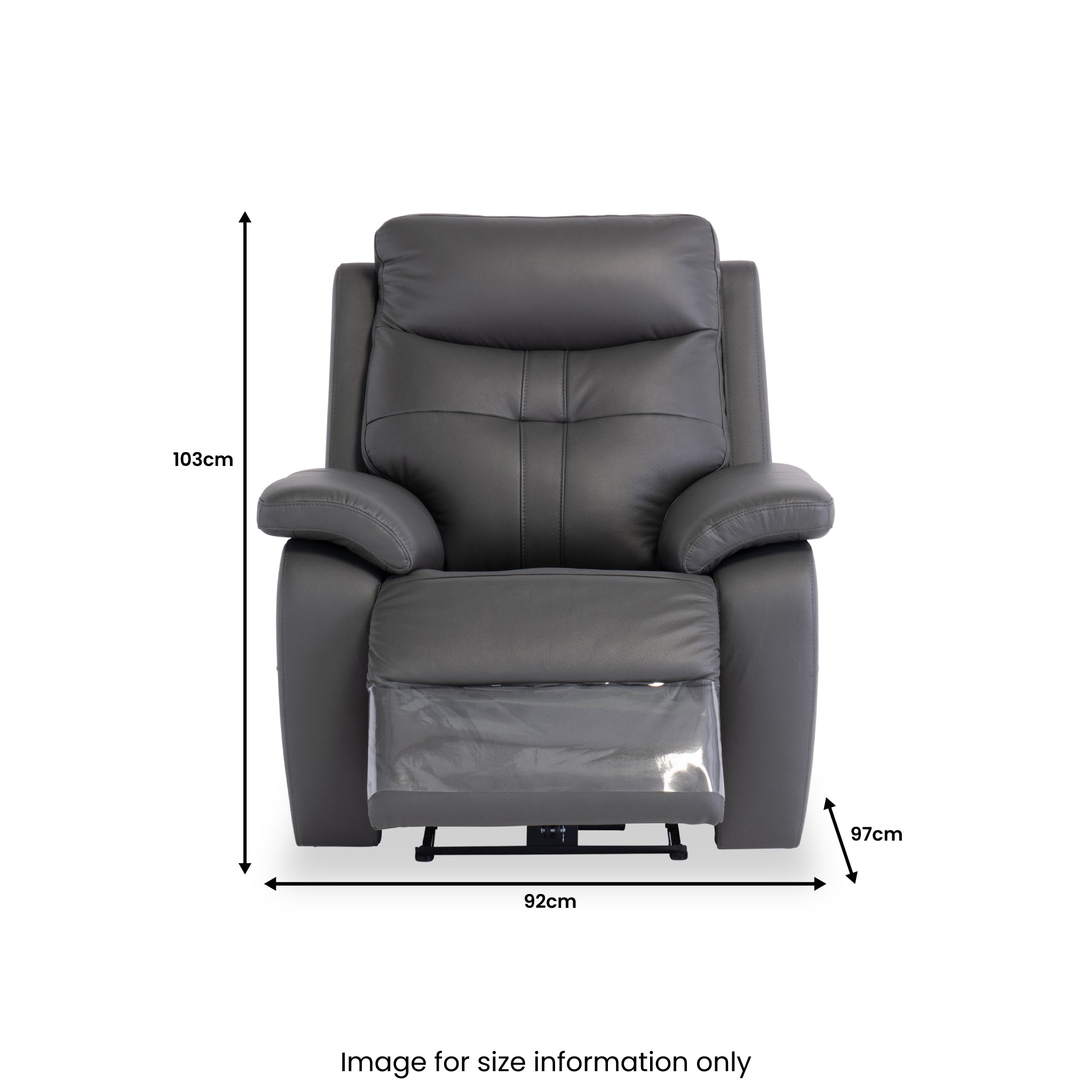 Fauteuil inclinable électrique en cuir Talbot