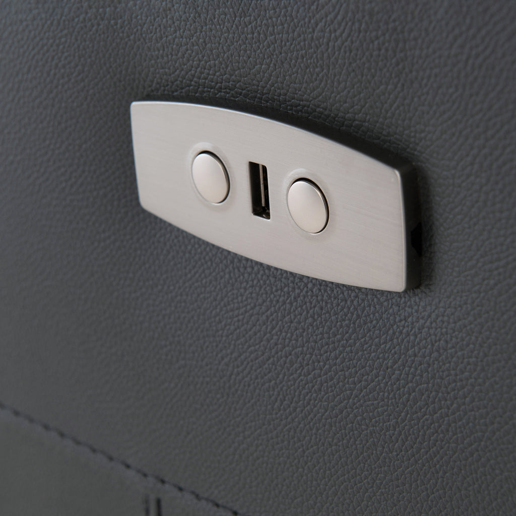 Fauteuil inclinable électrique en cuir Talbot