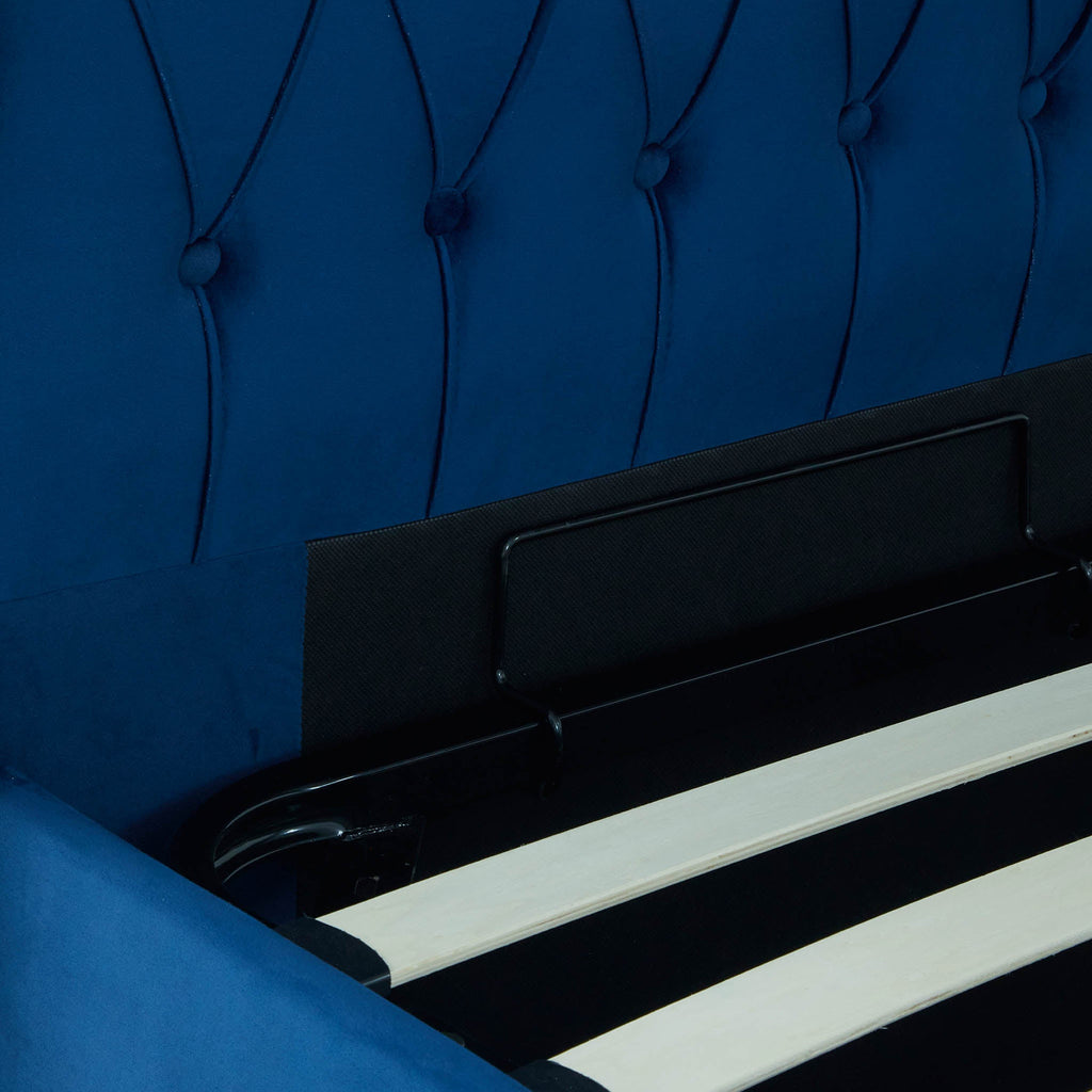 Cadre de lit coffre en velours Sailsbury