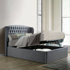 Cadre de lit coffre en velours Sailsbury