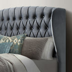 Cadre de lit coffre en velours Sailsbury