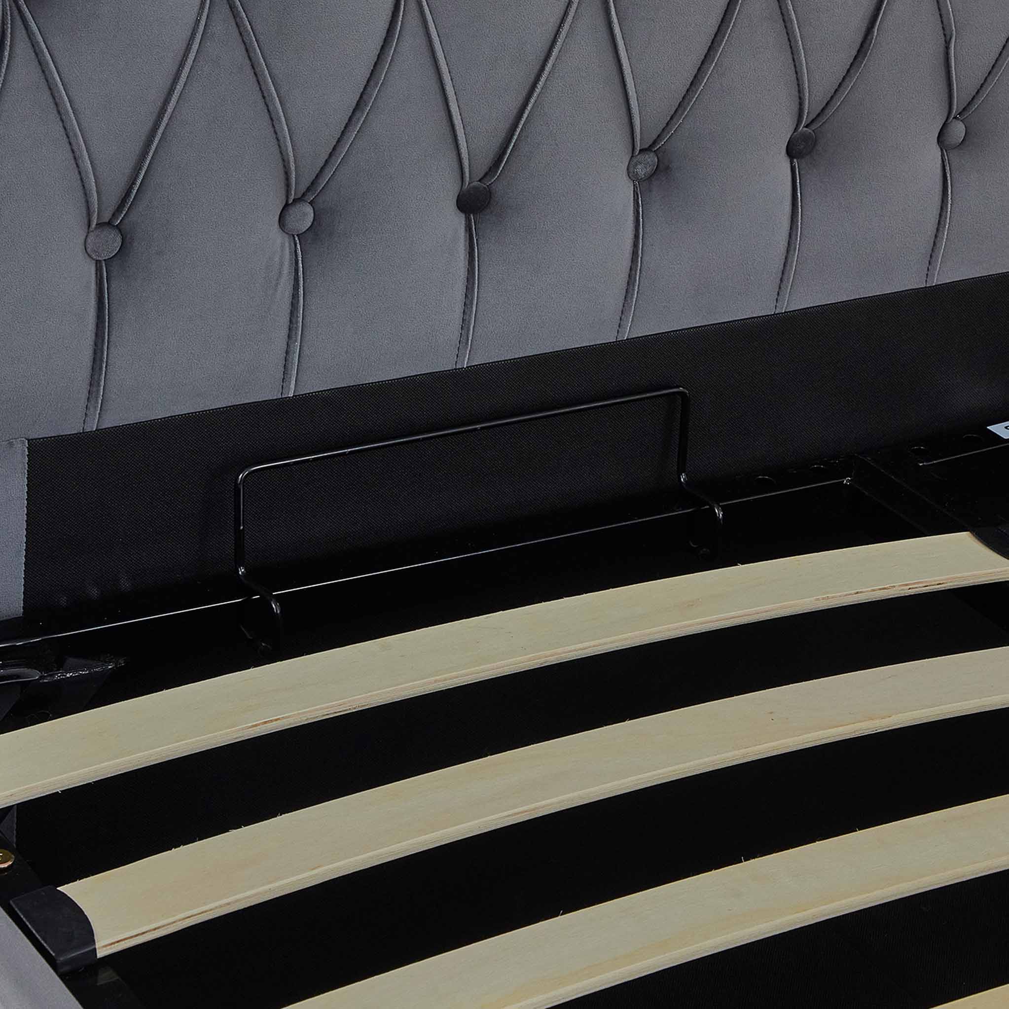 Cadre de lit coffre en velours Sailsbury