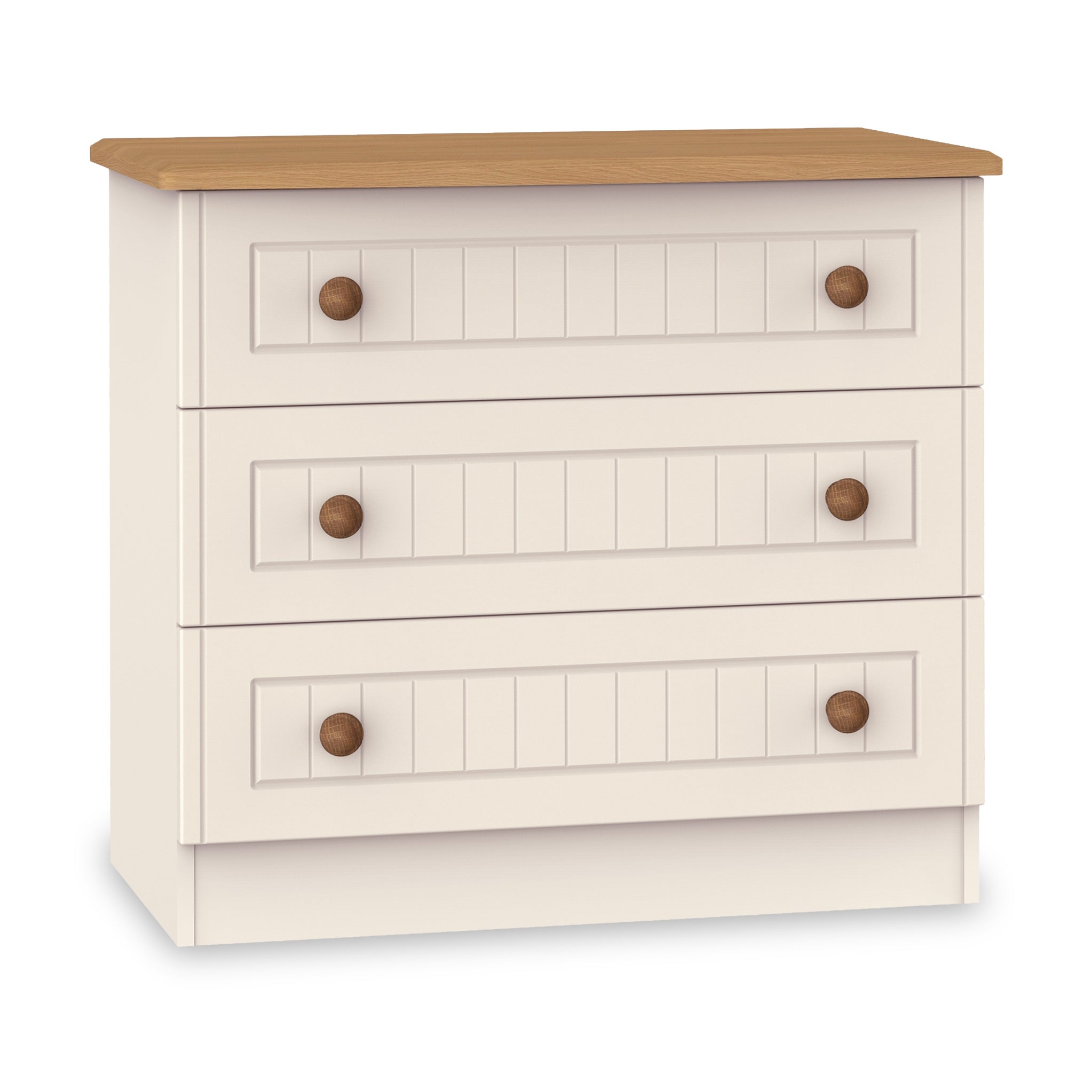Commode Brixham crème à 3 tiroirs