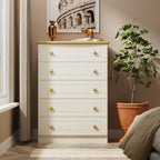 Commode Brixham crème à 5 tiroirs